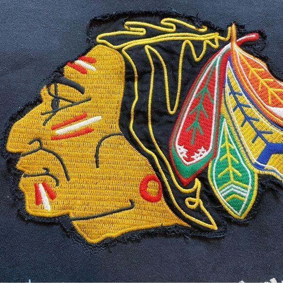 CCM Chicago Black Hawks Hooded Sweatshirt Size Small - Picture 5 of 12